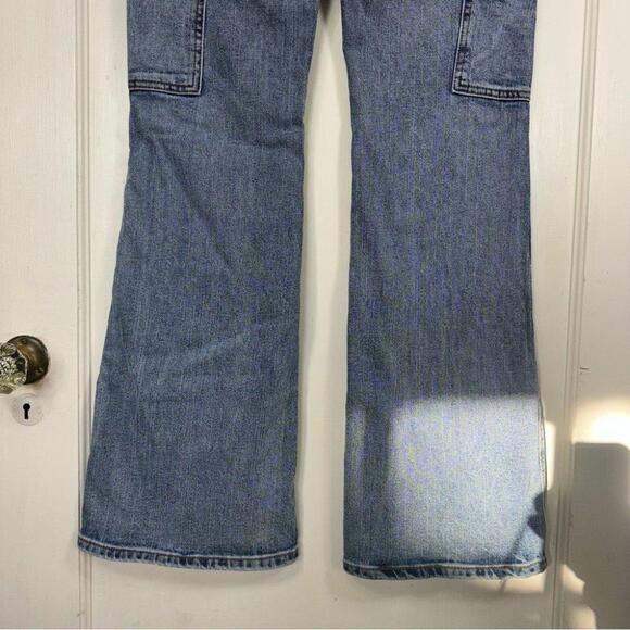 John Galt Medium Blue Natalia Low  Rise Carpenter Jeans - Picture 11 of 12